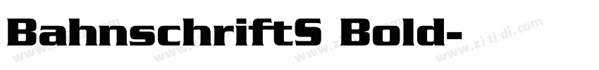 BahnschriftS Bold字体转换